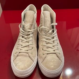 Gold & Tan Converse Chuck Taylors